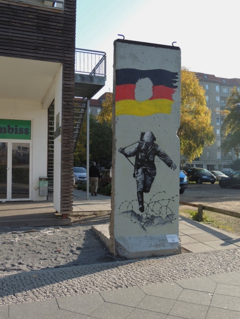 Berlin Wall Soldier With Flag